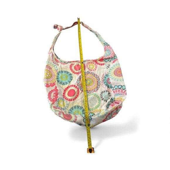 Thirty-One Colorful Boho Print Cotton Canvas Crossbody Bag With Adjustable Strap - Picture 3 of 10